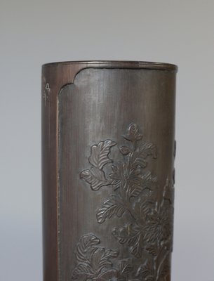 Japanese Carved Bamboo Brush Pot, 1930s-MB-1132960