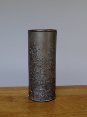 Japanese Carved Bamboo Brush Pot, 1930s-MB-1132960