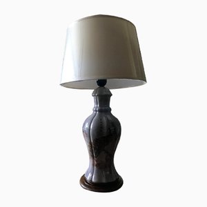 Japanese Ceramic Table Lamp with Peacock Motif-WQQ-1704802