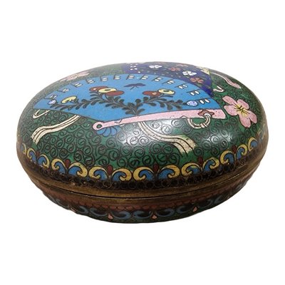 Japanese Cloisonné Meiji Box-VHW-2028256