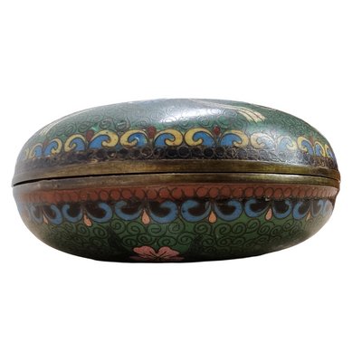 Japanese Cloisonné Meiji Box-VHW-2028256