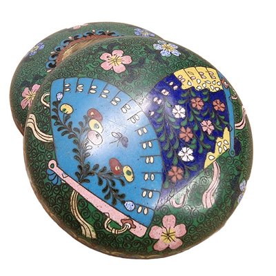 Japanese Cloisonné Meiji Box-VHW-2028256