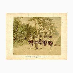 Japanese Country Women - Ancient Hand-Colored Albumen Print 1870/1890 1870/1890-ZCI-757123