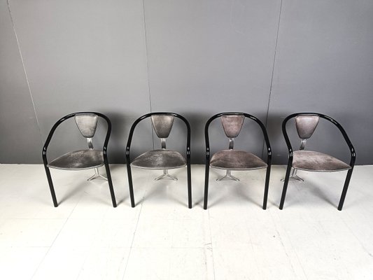 Japanese Dining Chairs by Toshiyuki Kita for Aidec Japan, 1980s, Set of 4-IRH-2028831