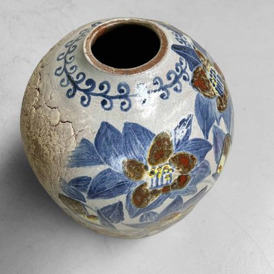 ​Japanese Earthenware Ikebana Flower Vase, 1920s-DWL-2020314