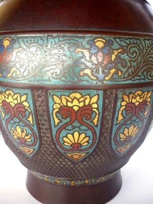 Japanese Enamel Vase, 1950s-GKB-837094