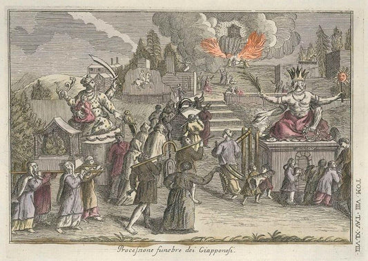 Japanese Funeral Procession - by G. Pivati - 1746-1751 1746-1751