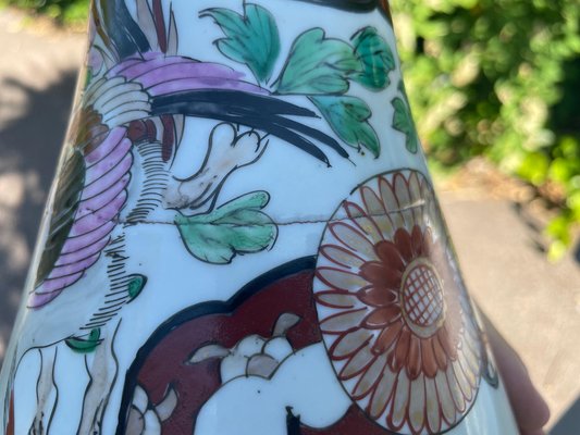 Japanese Imari Porcelain Trumpet Neck Floor Vase, 1930s-UR-1320844