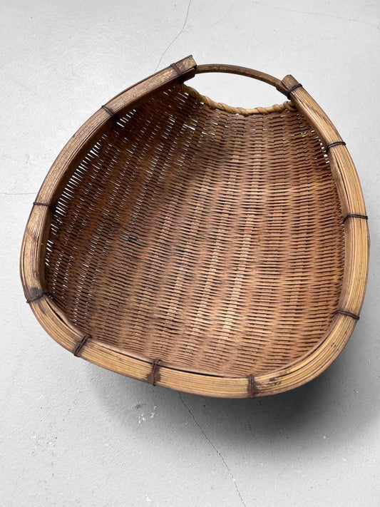 Japanese Kago Zaru Drying Basket in Bamboo, 1970s