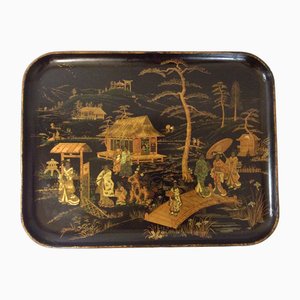 Japanese Lacquered and Decorated Tray-QZG-1764399