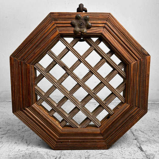 Japanese Meiji Era Wooden Window Lattice, 1890s