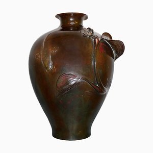 Japanese Meiji Period Bronze Vase, 19th Century-YGE-953621