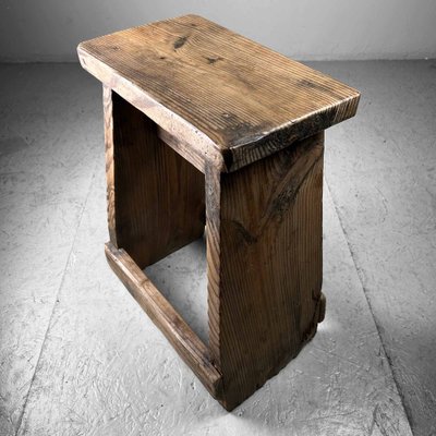 Japanese Minimalist Fumidai Steet Wooden Stool, 1940s-DWL-1786951