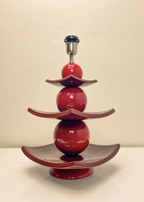 Japanese Pagoda Table Lamp by Louis Drimmer, France, 1980s-WZZ-2041309