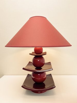 Japanese Pagoda Table Lamp by Louis Drimmer, France, 1980s-WZZ-2041309