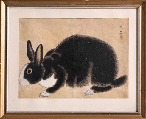 Japanese Painting, 19th-Century, Watercolor on Paper, Framed-SA-1210497