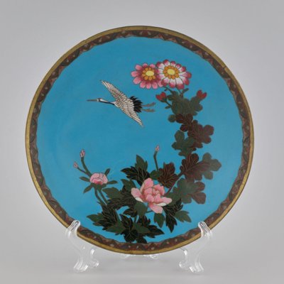 Japanese Plate in Cloisonne Enamel-WMV-1127582