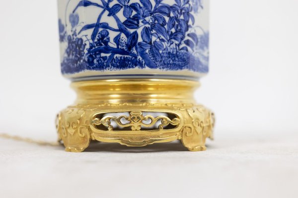 Japanese Porcelain and Gilt Bronze Lamp, 1880s-CEJ-1375067