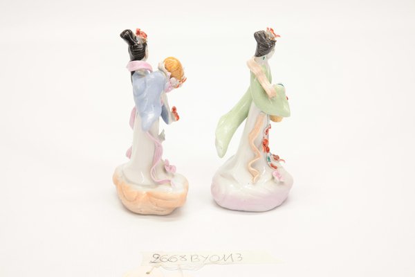 Japanese Porcelain Figures, Italy, 1980s, Set of 2-RAQ-1783805