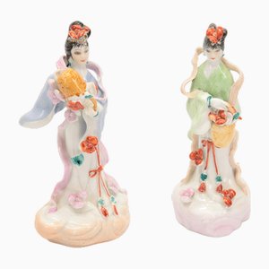 Japanese Porcelain Figures, Italy, 1980s, Set of 2-RAQ-1783805