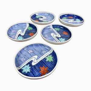 Japanese Porcelain Plates, 1970s, Set of 5-DWL-2028276