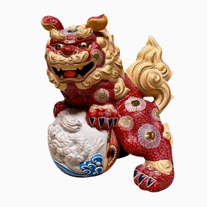 Japanese Shishi Lion Kutani Ware Shinki Period, 1950s-DWL-1702587