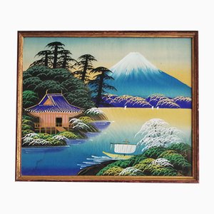 Japanese Silk Painting, 1970s-KNM-1374919