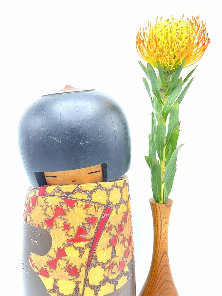 Japanese Sosaku Kokeshi Doll by Inosuka Kobayashi, 1960s