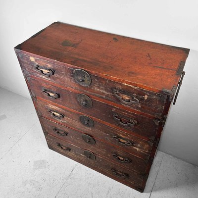 Japanese Traditional Kimono Tansu Chest of Drawers, 1890s-DWL-1786394