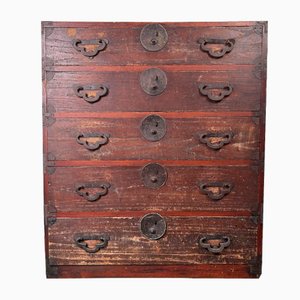 Japanese Traditional Kimono Tansu Chest of Drawers, 1890s-DWL-1786394