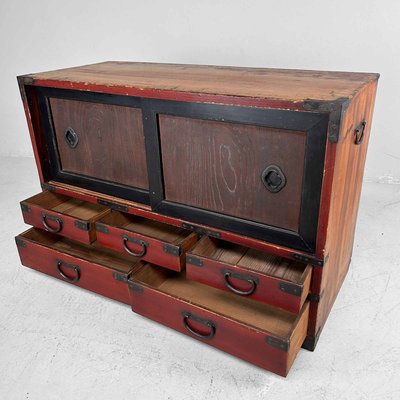 Japanese Traditional Tansu Storage Cabinet, 1890s-DWL-2020502