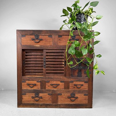 Japanese Traditional Tansu Storage Cabinet, 1890s-DWL-2020480