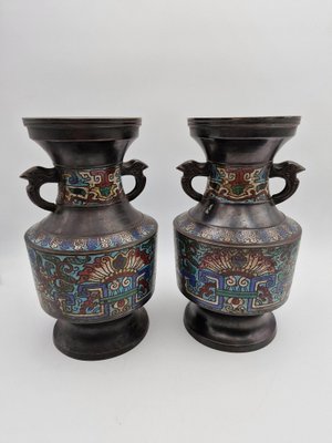 Japanese Vases, Early 20th Century, Set of 2-RKF-1779638