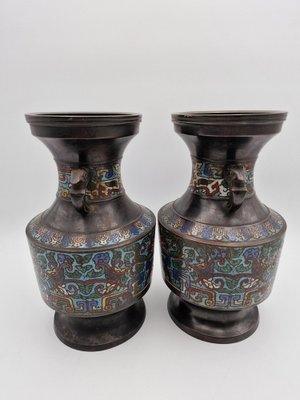 Japanese Vases, Early 20th Century, Set of 2-RKF-1779638