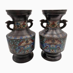 Japanese Vases, Early 20th Century, Set of 2-RKF-1779638