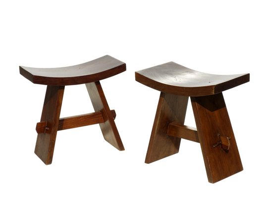 Japanese Wooden Stool-GKB-1795613