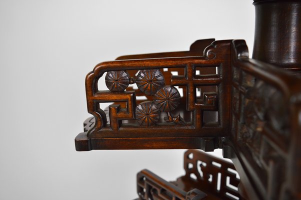 Japonaiserie Bookcase Pedestal Table Attributed to Gabriel Viardot, 1880s-XNH-1166240