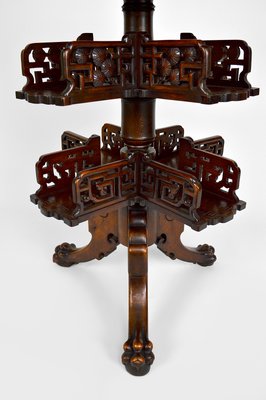 Japonaiserie Bookcase Pedestal Table Attributed to Gabriel Viardot, 1880s-XNH-1166240