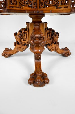 Japonaiserie Pedestal Table with Shelves Attributed to Gabriel Viardot, 1880s-XNH-1022792