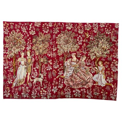 Jaquar Aubusson Tapestry with Medieval Design, 1970s-YMM-1798557