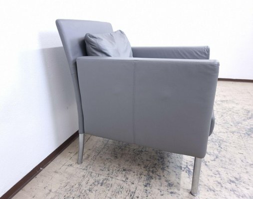 Jason 391 Leather Armchair in Gray by Walter Knoll-BVM-2032781