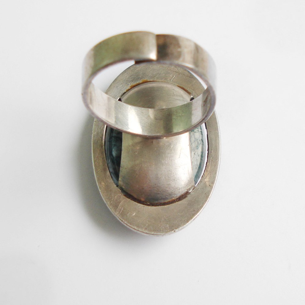 Jasper and Silver Ring by Kupittaan Kulta, Finland