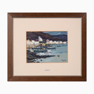 Jaume Mariné i Albamonte, Coastal Seascape of Cadaques, 20th Century, Oil on Board-AOI-1123068