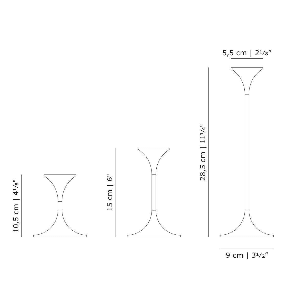 Jazz Candleholders in Steel with Black Powder Coating by Max Brüel, Set of 4