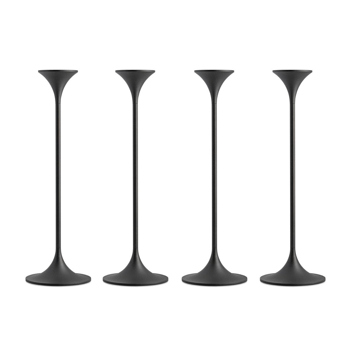 Jazz Candleholders in Steel with Black Powder Coating by Max Brüel, Set of 4