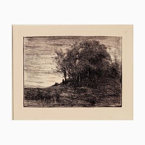 Jean-Baptiste-Camille Corot, Landscape, Etching, 19th Century-ZCI-871145