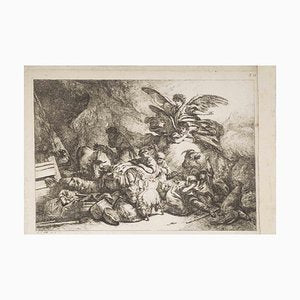 Jean Baptiste Huet, The Arrival of the Angels, Original Etching, 18th-Century-ZCI-1362738