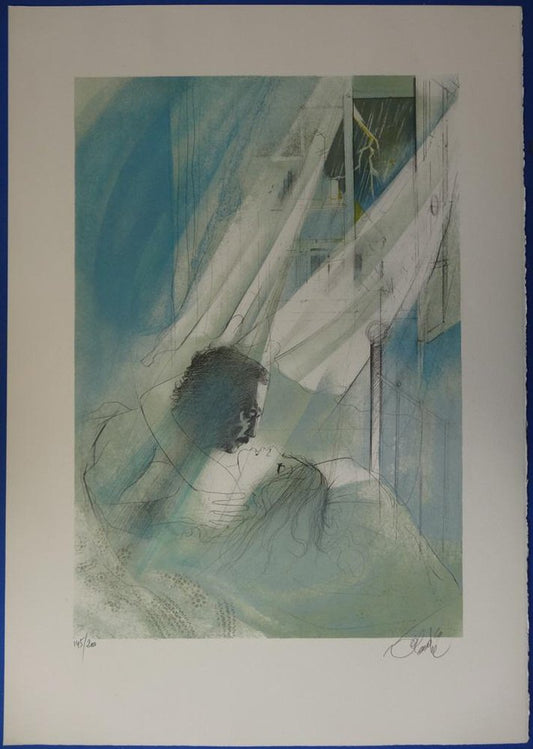 Jean-Baptiste Valadié, Brassens: The Storm, 1970s, Original Lithograph