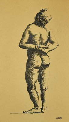 Jean Chapin, Nude Figure, Ink on Paper, Early 1900s-ZCI-827748