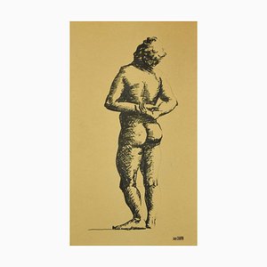 Jean Chapin, Nude Figure, Ink on Paper, Early 1900s-ZCI-827748